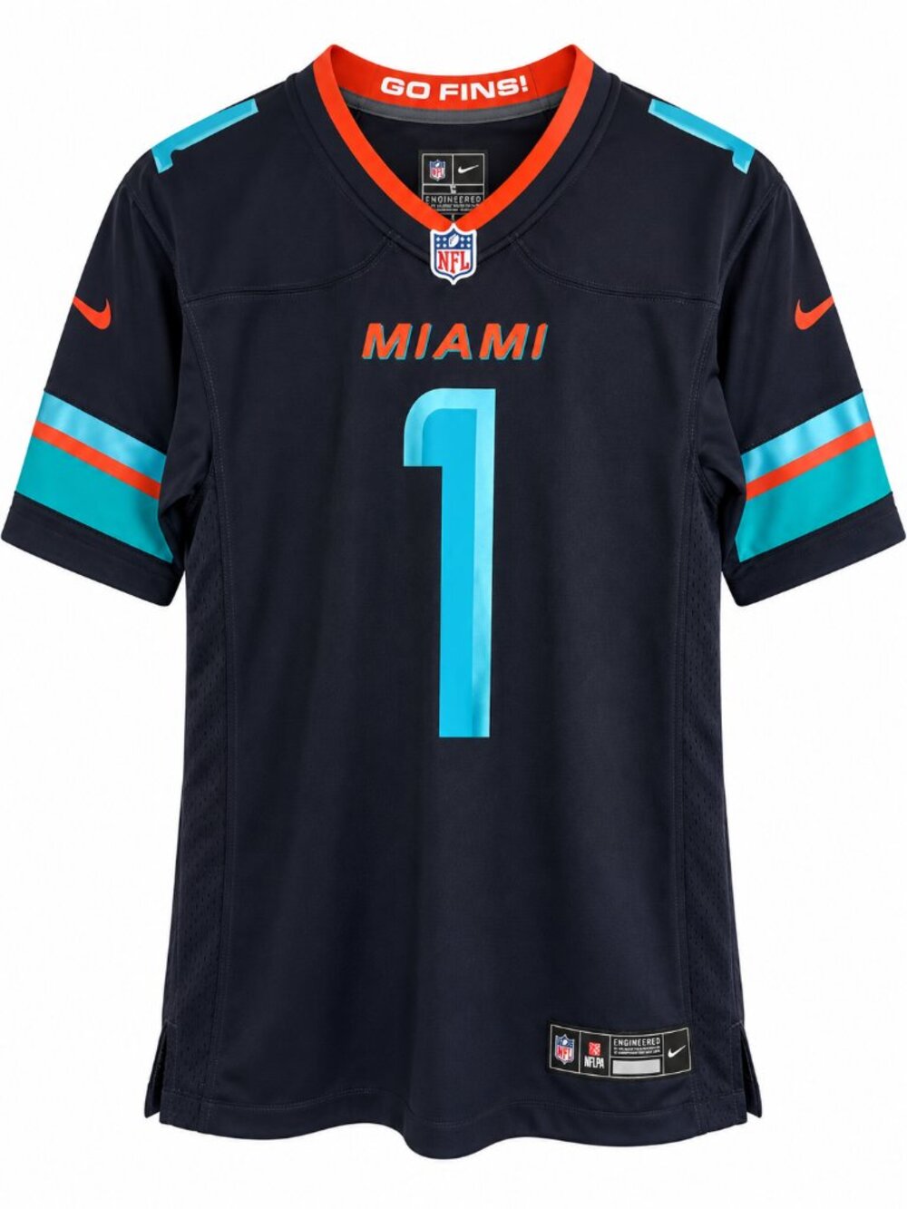 Nike Tua Tagovailoa Miami Dolphins #1 Game Jersey Men's L Navy NFL NWT